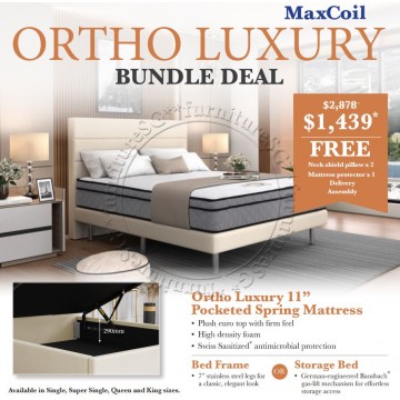 Maxcoil Ortho Luxury Mattress & Bed Bundle